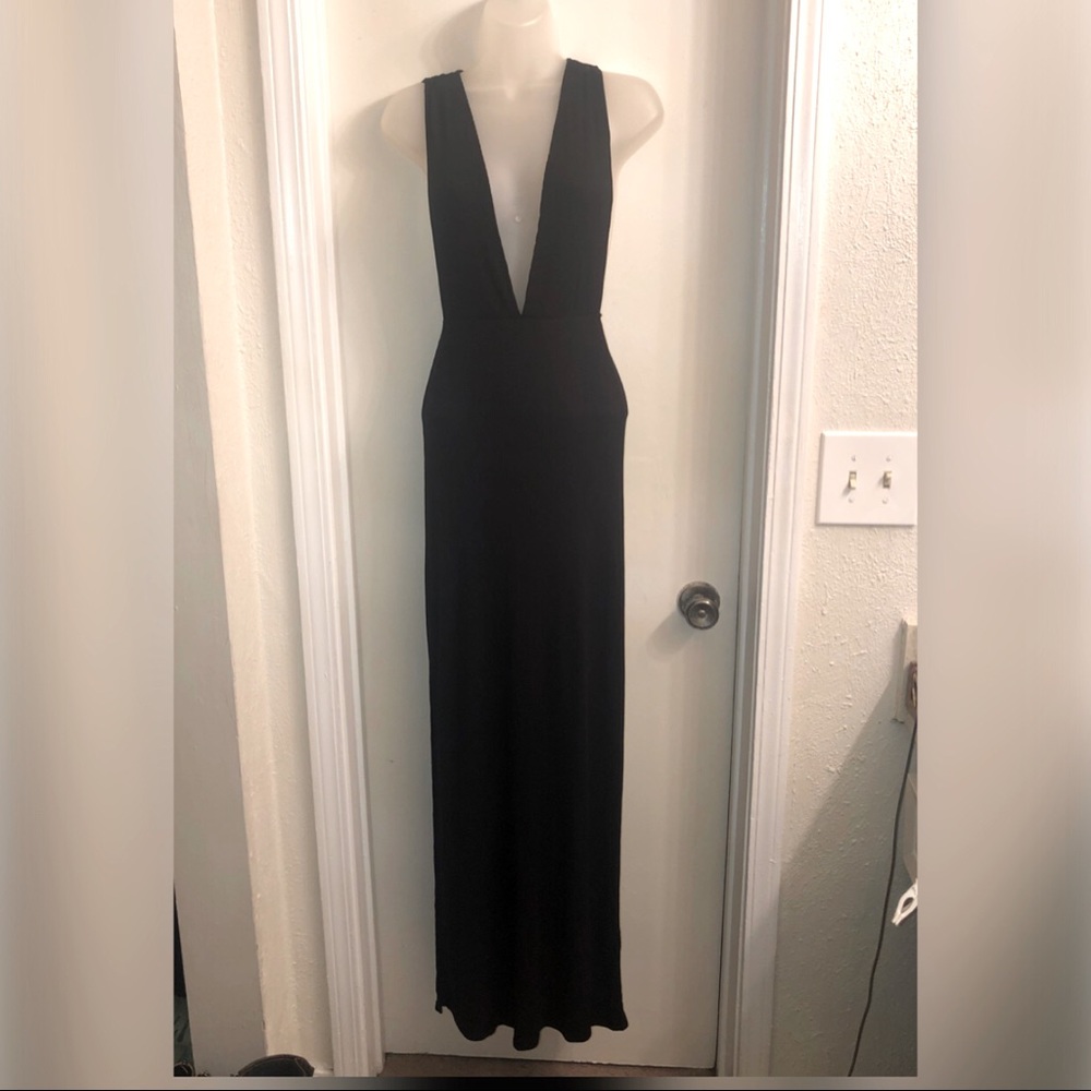 Long black sundress with split on right side. Size S.